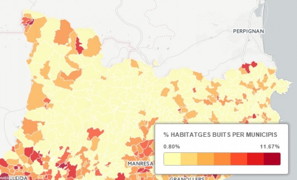 Mapa interactiu dels habitatges buits a Catalunya