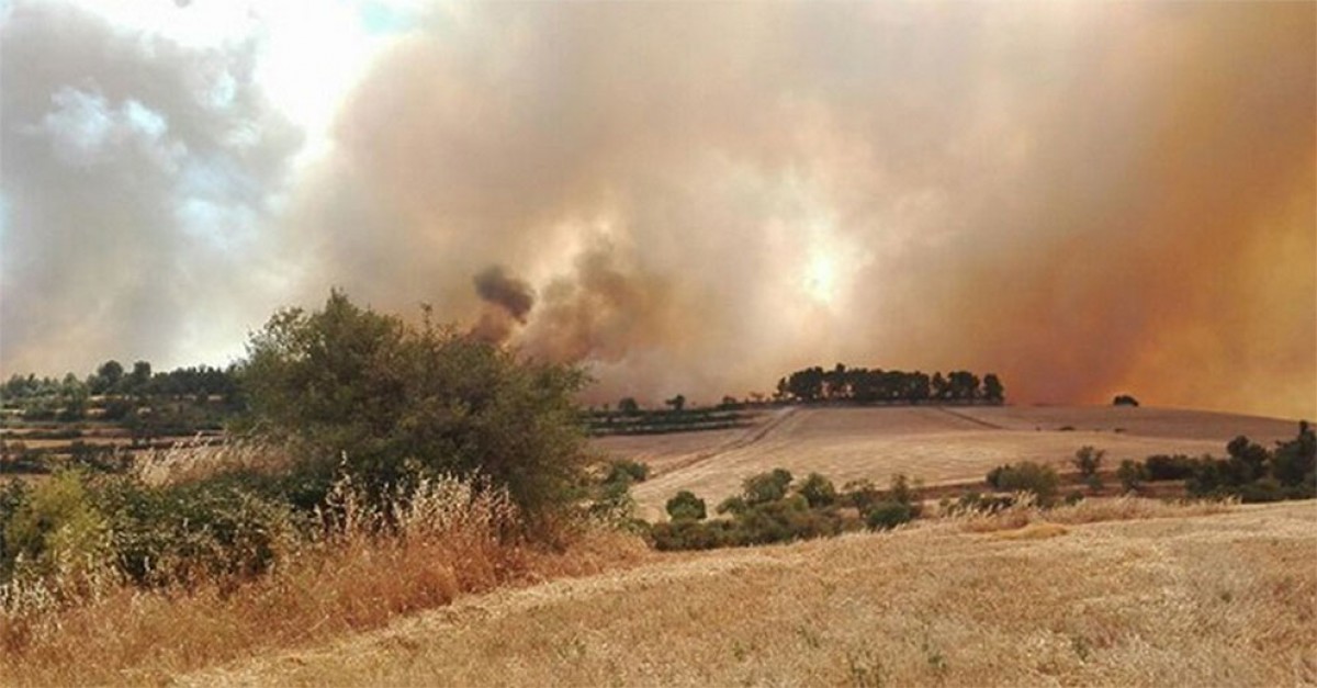 Imatge de fa dos dies de l'incendi de l'Urgell