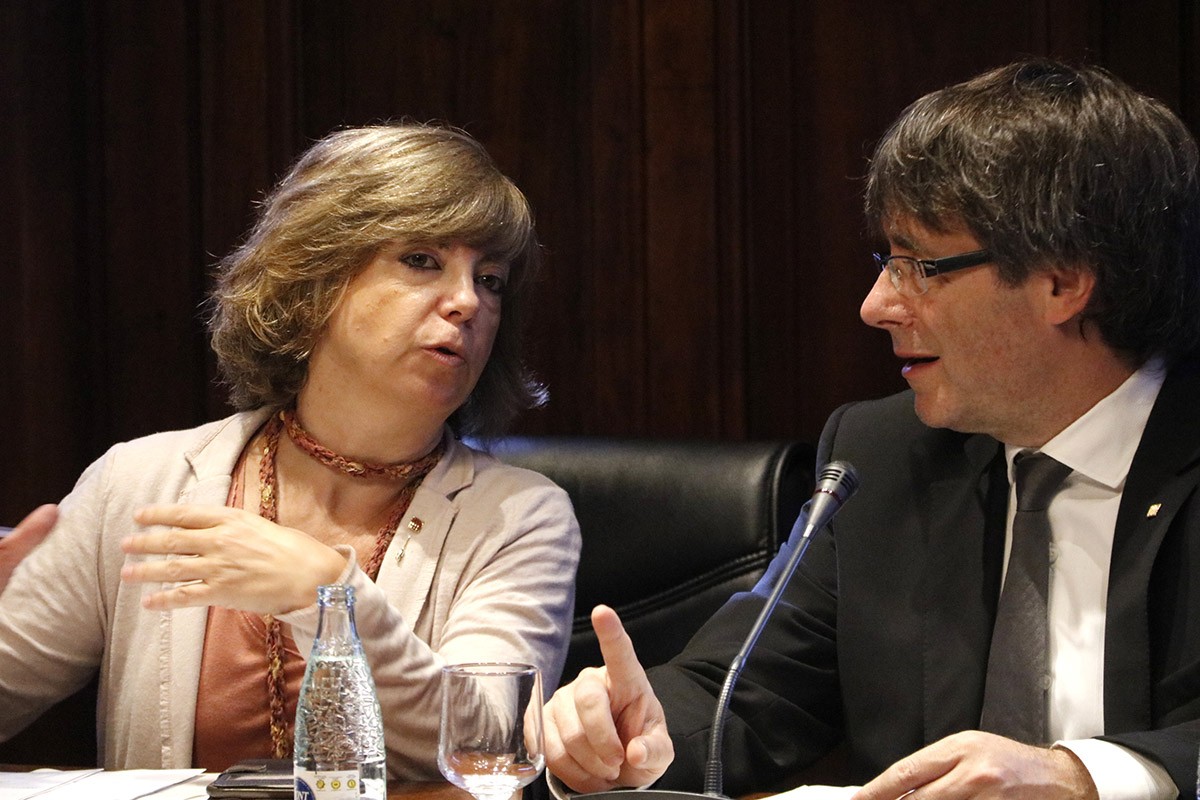 La consellera Borràs i Carles Puigdemont