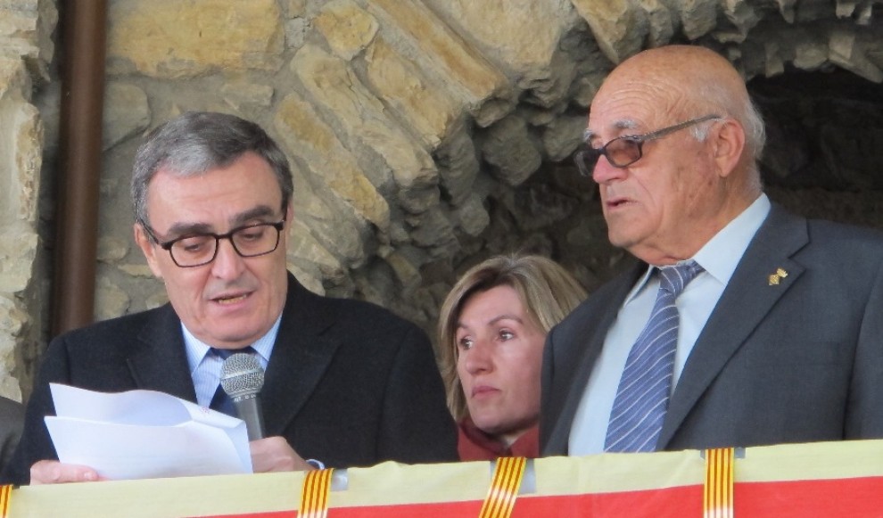 Joan Elies, a la dreta, en la inauguració de la Fira del Mostillo de l'any 2013