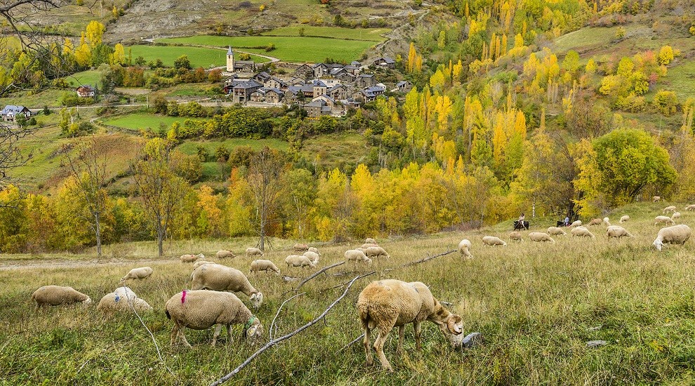 Vistes al poble d'Esterri de Cardós, al Parc Natural de l'Alt Pirineu