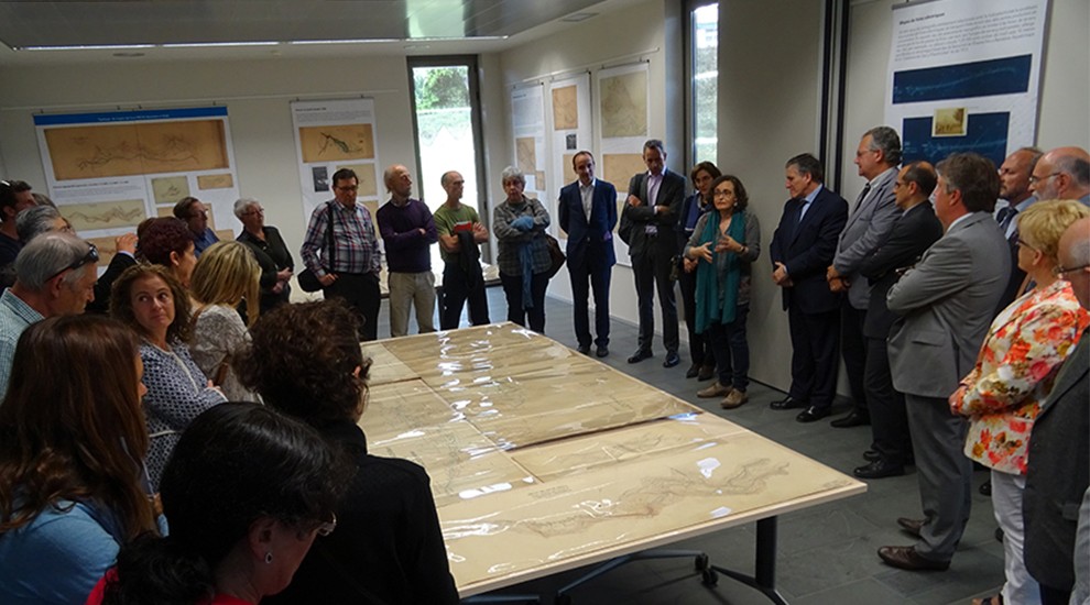 El director de l'ICGC, Jordi Massó, va inaugurar la mostra cartogràfica