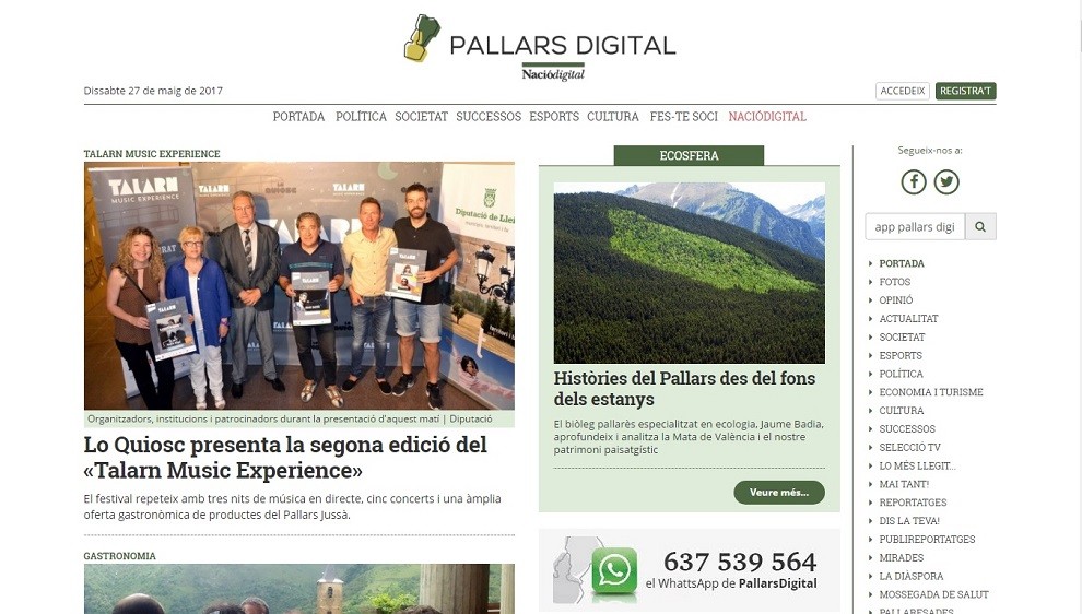 Pallars Digital compleix quatre anys de vida