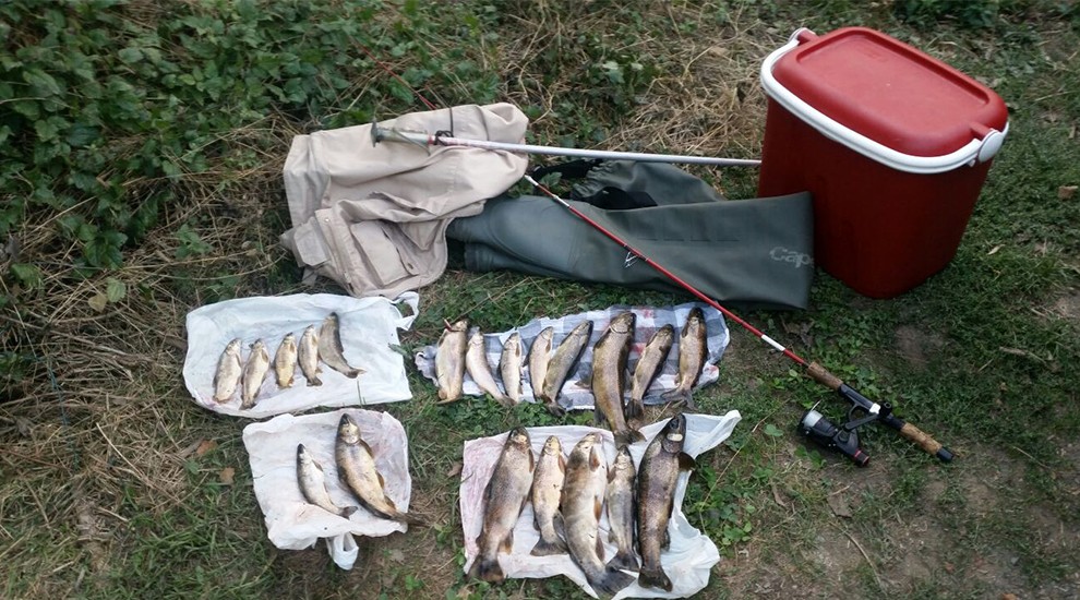 Material que els Agents Rurals van decomissar al pescador furtiu