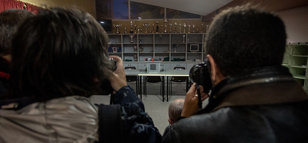 L'urna on ha de votar Carles Puigdemont