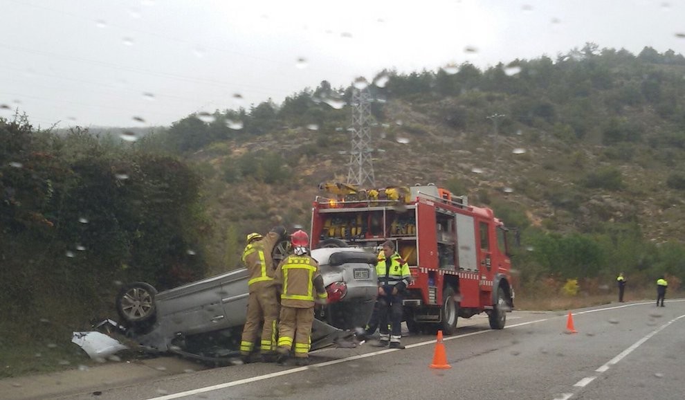 Imatge d'un accident de trànsit a Talarn