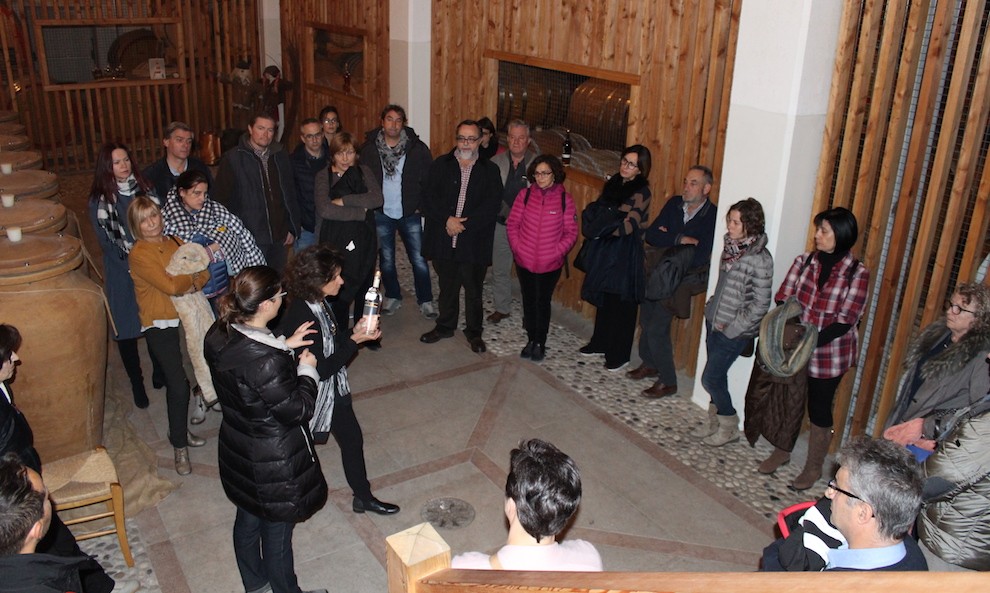 Els productors durant una de les explicacions al Trentino