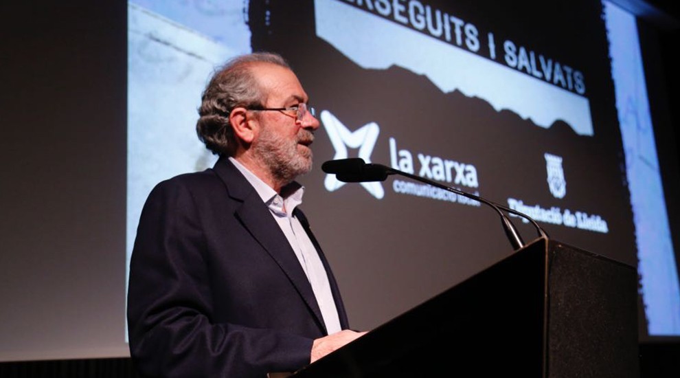 El president de la Diputació de Lleida, Joan Reñé, durant la presentació