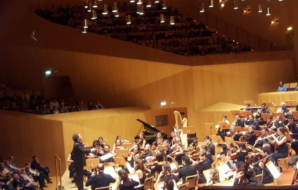 La Jove Orquestra de Ponent en una actuació a l'auditori de Lleida