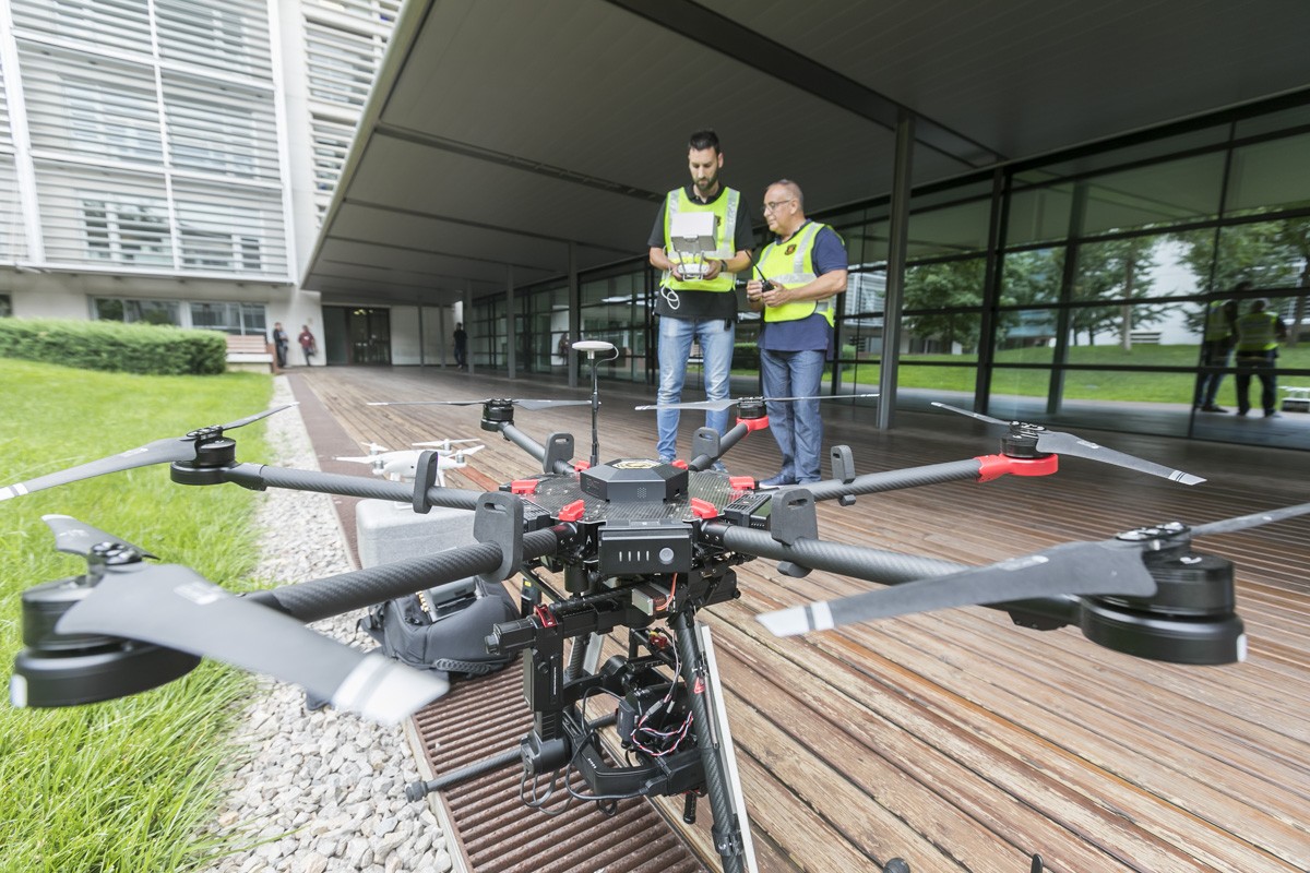 El dron més gran que actulament tenen els Mossos