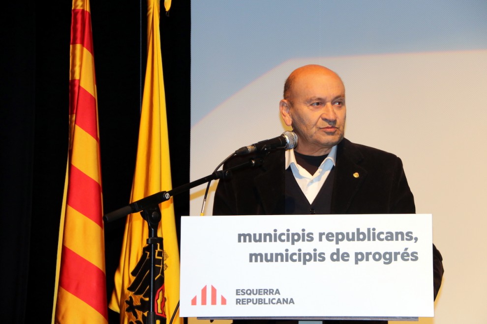 Josep Maria Dalmau, presentant la candidatura avui a Tremp