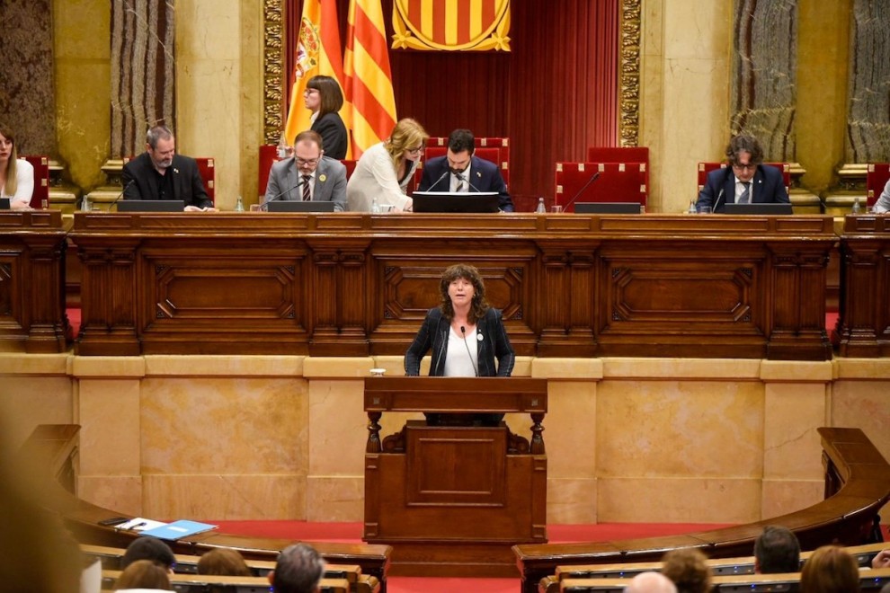 Teresa Jordà, aquest dimecres, al Parlament de Catalunya