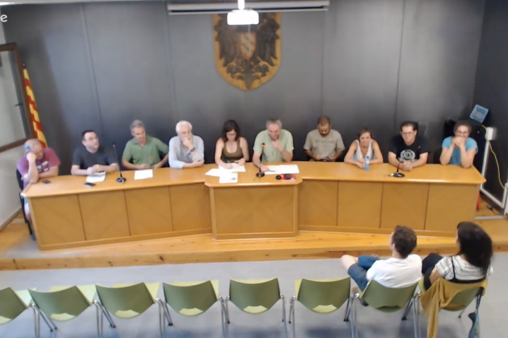 Imatge de la sessió del ple de cartipàs a l'Ajuntament de Sort el darrer més de juliol..