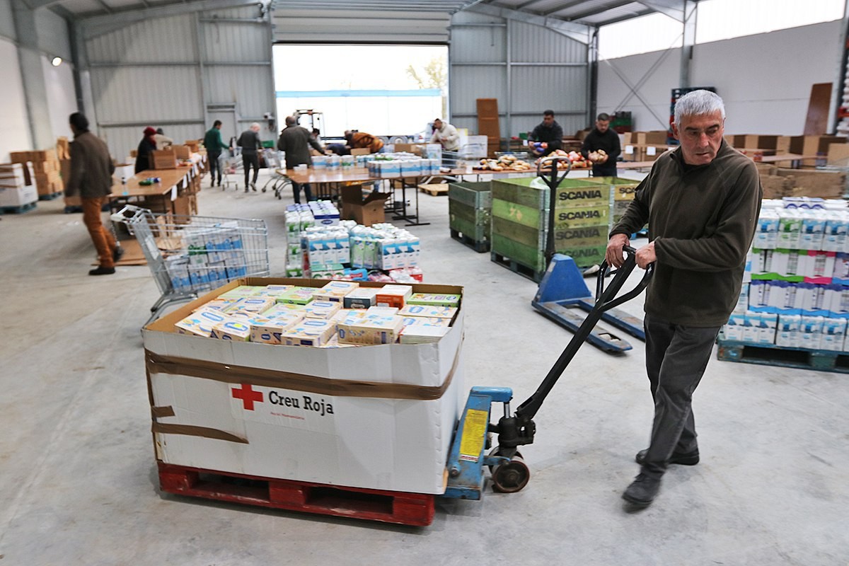 Enguany no es repetirà l'imatge de capses amb donacions d'aliments