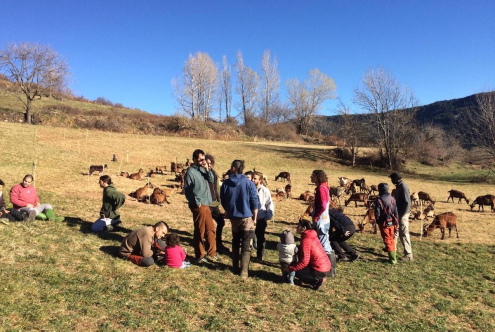 Alumnes de l'edició 2019 visitant una finca a la Vall de Siarb