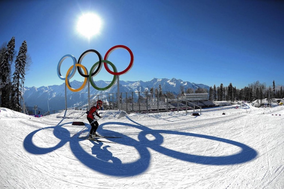 Imatge d’una competició olímpica als Alps italians