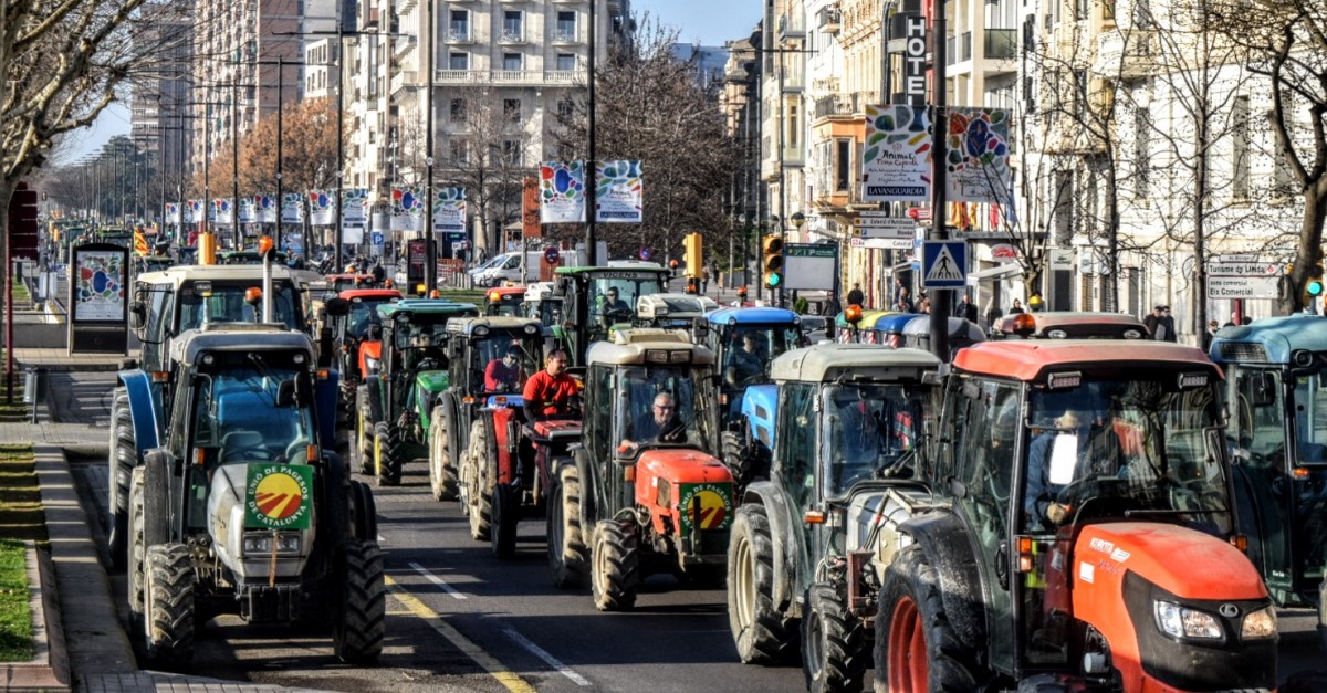 Manifestació de pagesos a Lleida el passat dia 14