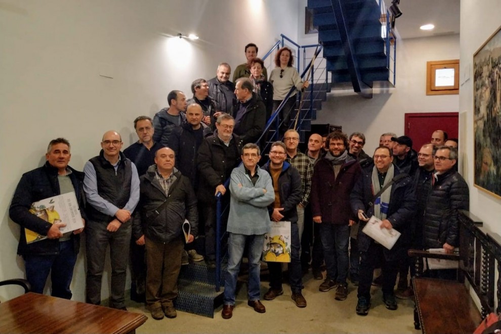 Imatge de tots els participants a la reunió de dimecres a Àger