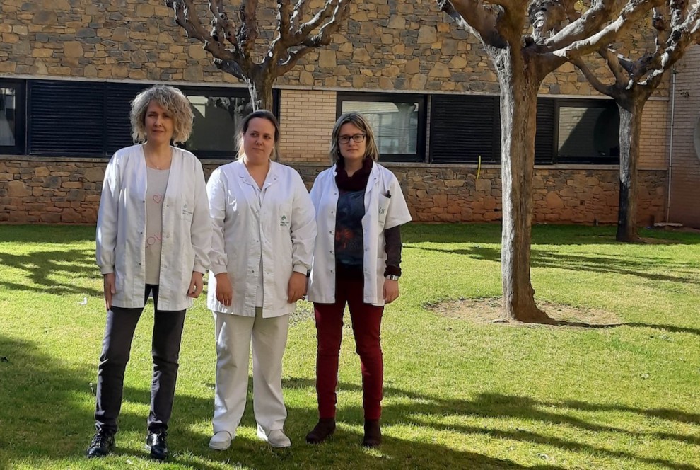 Les responsables del servei, als jardins de l’Hospital del Pallars