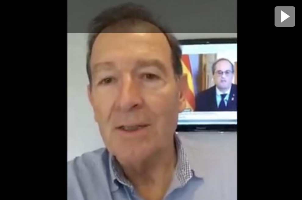 El president comarcal, Josep Maria Mullol, en un fragment del vídeo