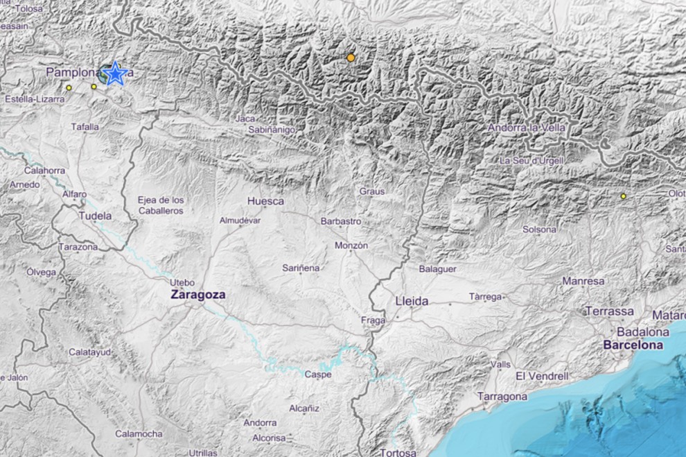 El terratrèmol ha tingut lloc prop de Pamplona
