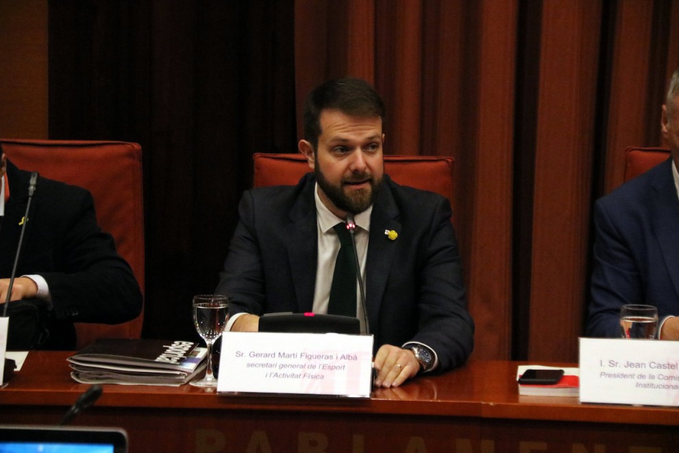 Gerard Figueras, durant una compareixença al Parlament, en imatge d’arxiu
