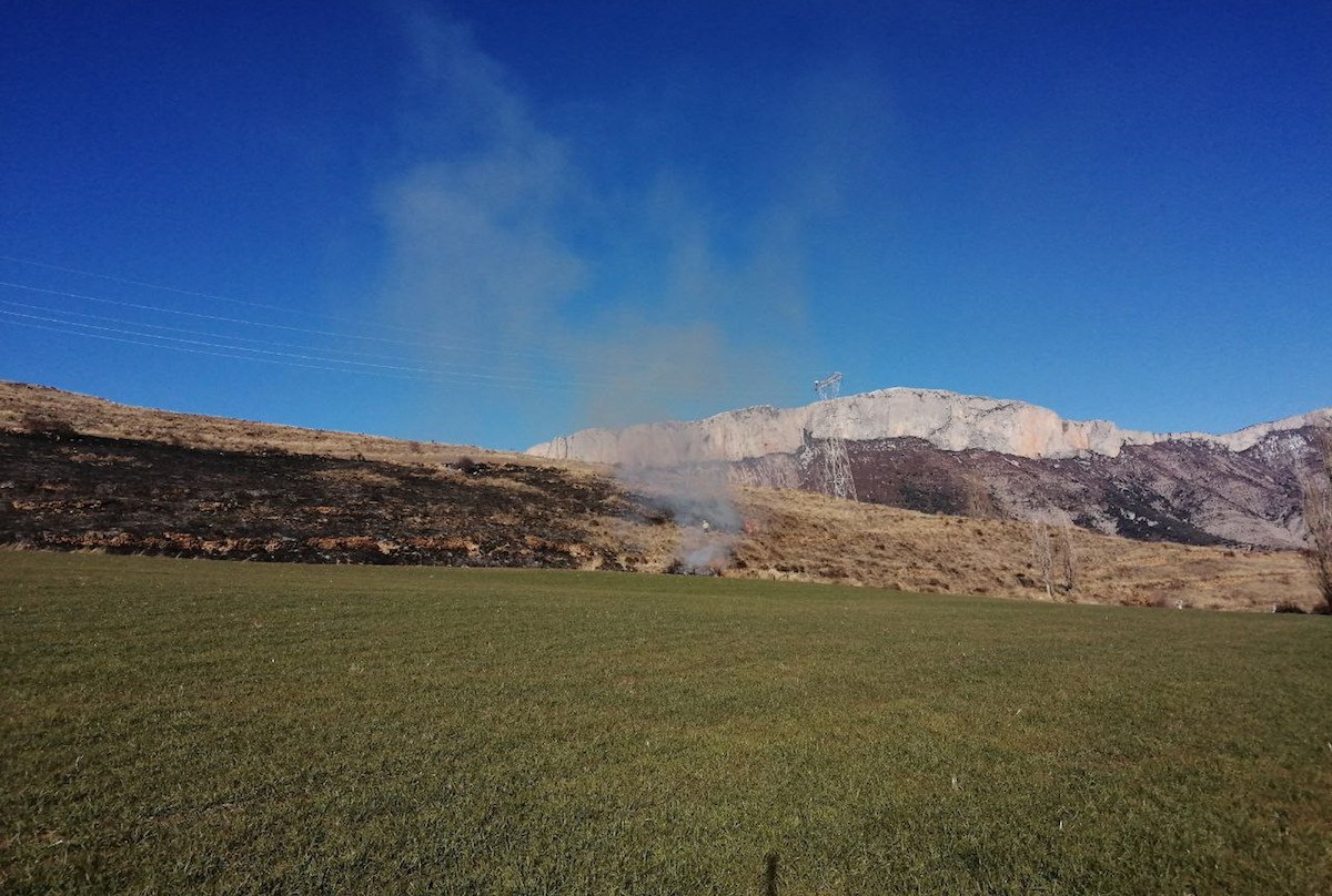 Imatge del lloc de l’incendi