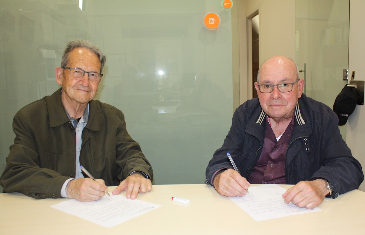 El president de l’ASAC, Jaume Torres, i el col·laborador, Ricard Subirà
