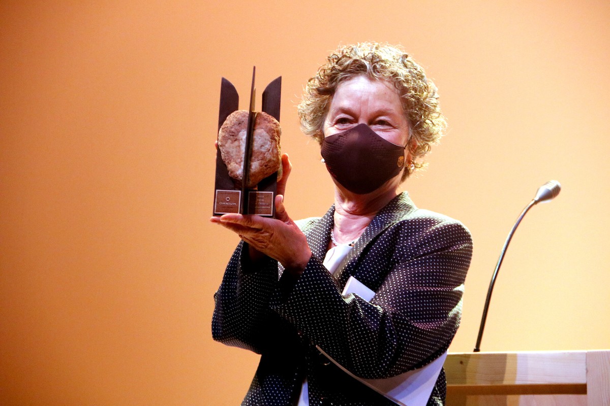 Maria Barbal, durant l’acte d’entrega del Premi d’Honor de les Lletres Catalanes el passat mes de juny