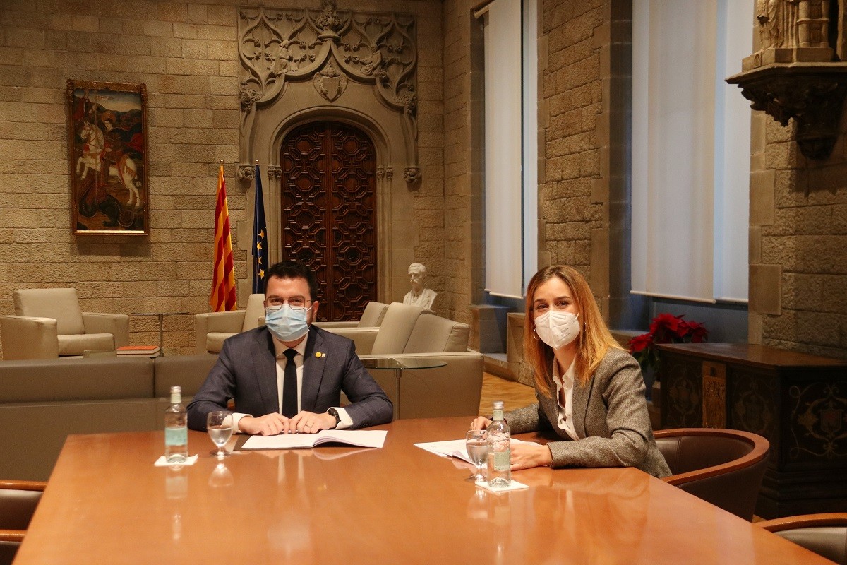 Pere Aragonès i Jéssica Albiach al Palau de la Generalitat