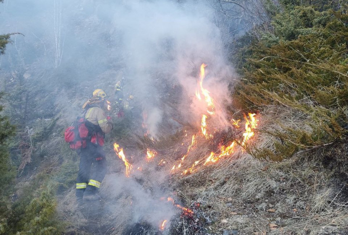 Imatge de l'incendi que va afectar Espot el passat mes de gener