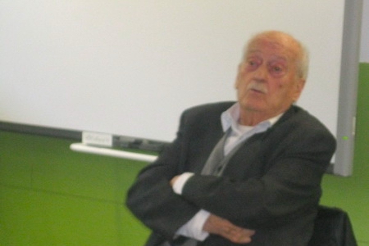Ramon Rafel en una visita a l'Escola Àngel Serafí Casanovas fa vuit anys