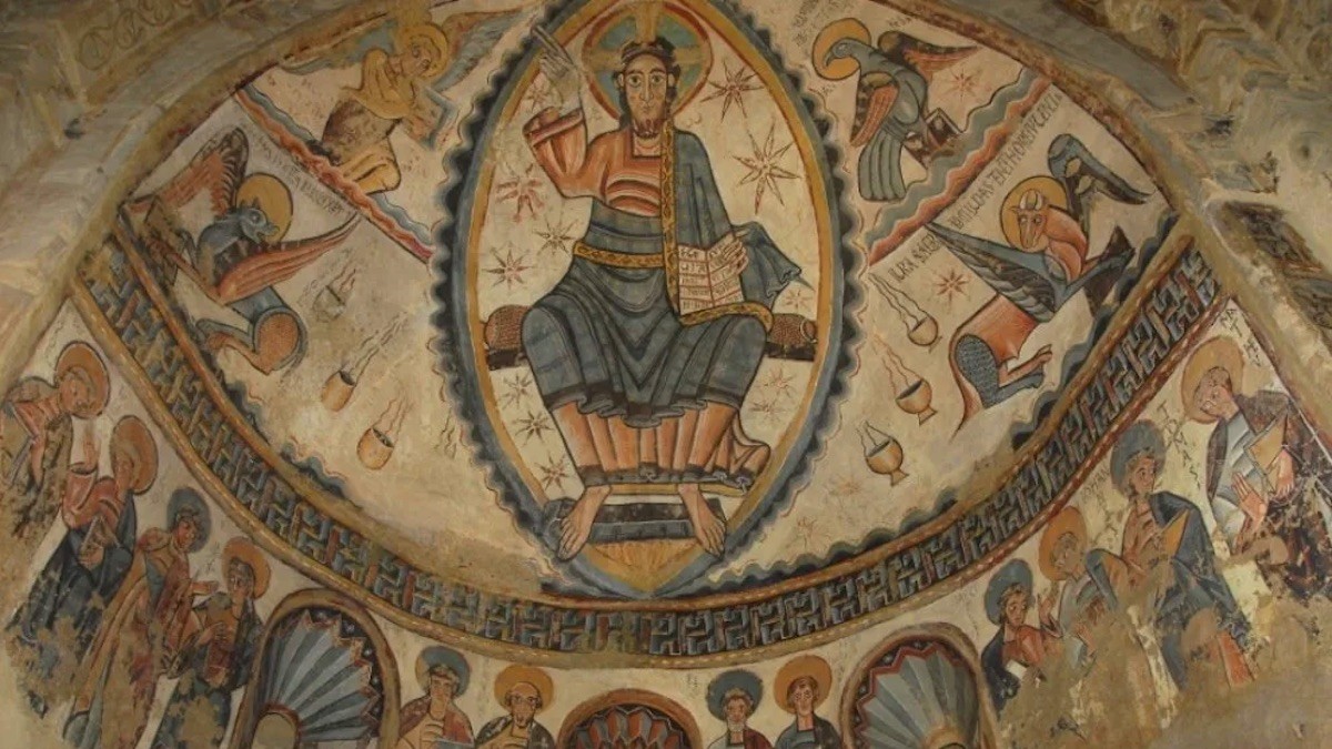 Imatge de les pintures de Santa Maria de Mur