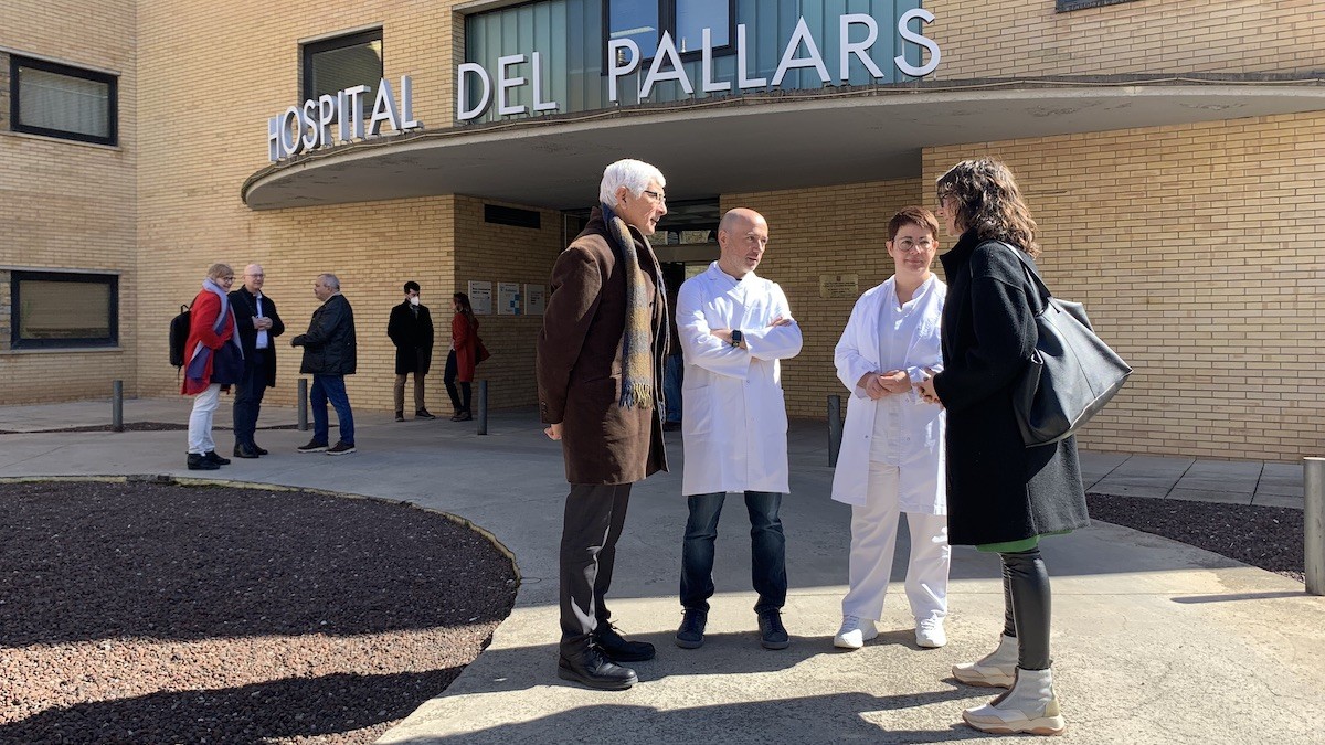 Balcells i Verge, conversant aquest migdia amb directius de l'Hospital del Pallars