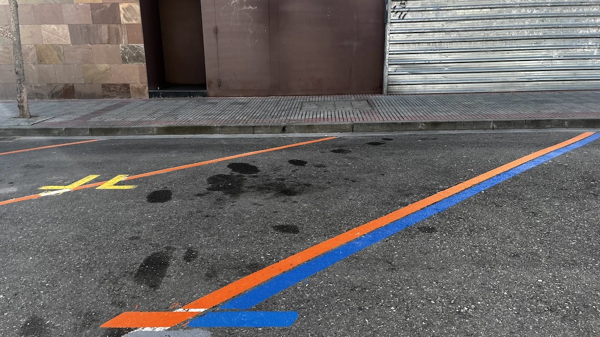 Imatge de la zona d'aparcament d'alta rotació situada al carrer Barcelona