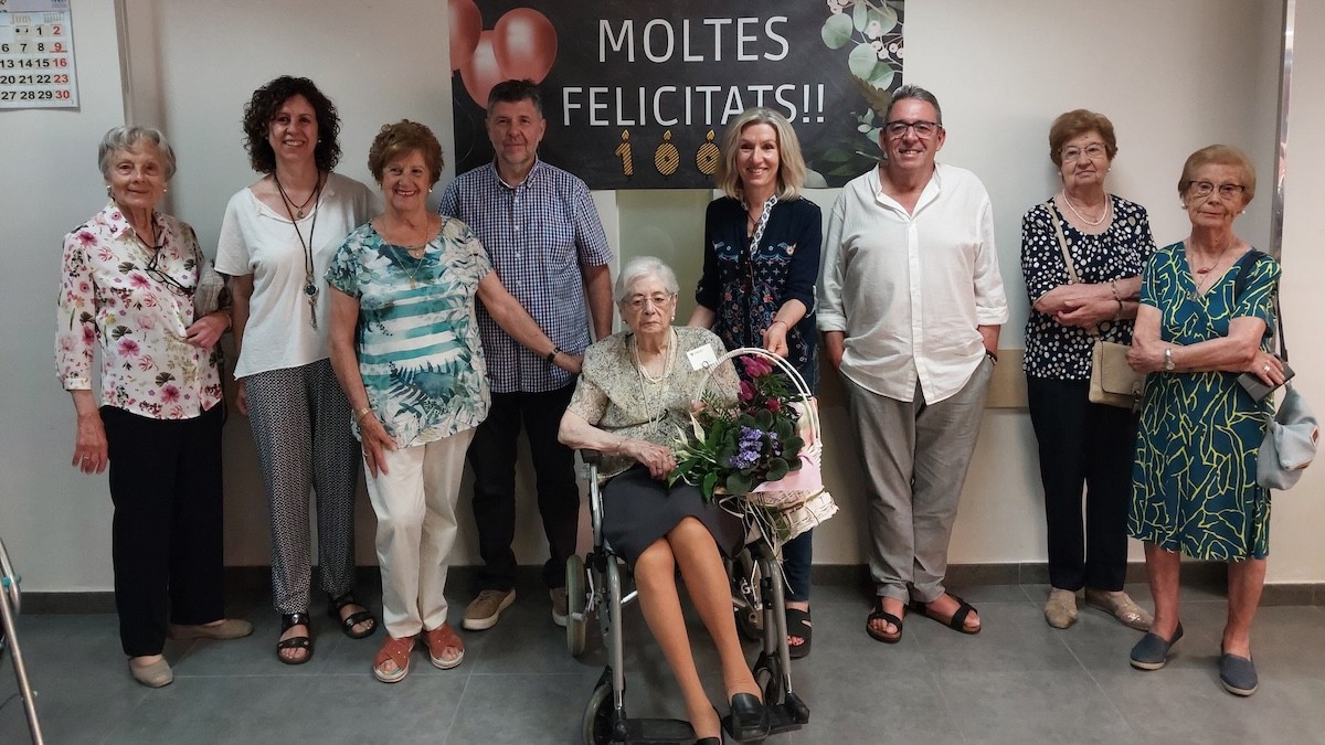 Montserrat Ramoneda durant l'acte d'homenatge