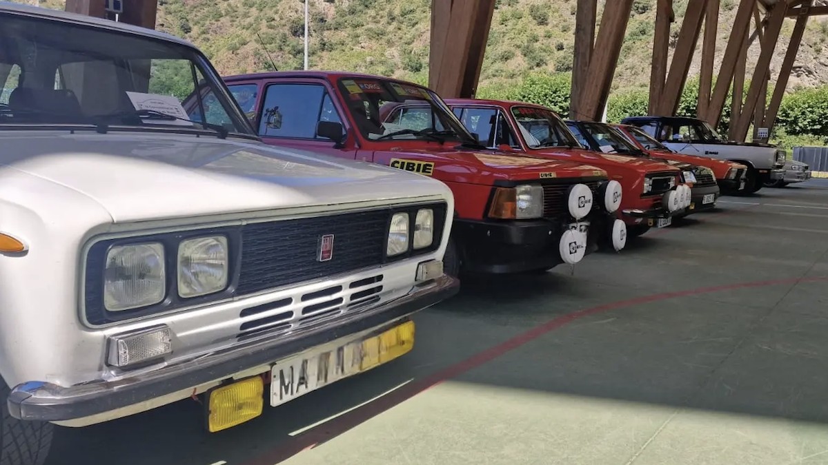 Imatge d'alguns dels vehicles clàssics participants a la trobada