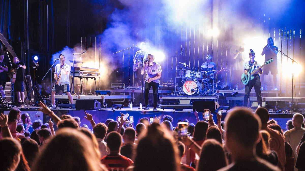 Els Catarres, durant la seva actuació al Talarn Music Experience