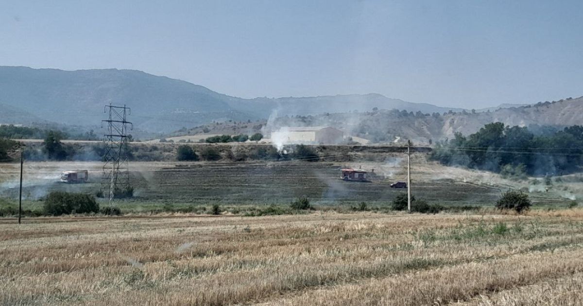Imatge de la zona afectada pel foc