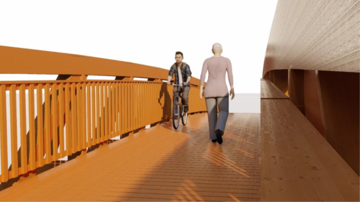 Imatge virtual de la passarel·la que es construirà a la Ruta dels Llacs