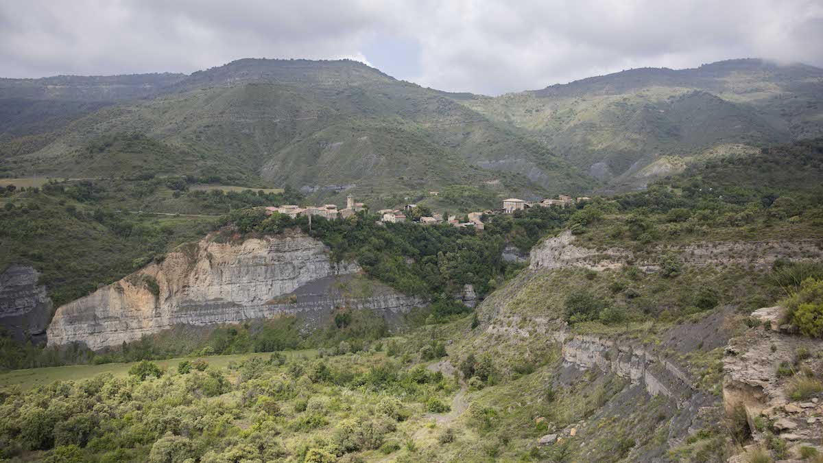 Vista general del poble d'Eroles