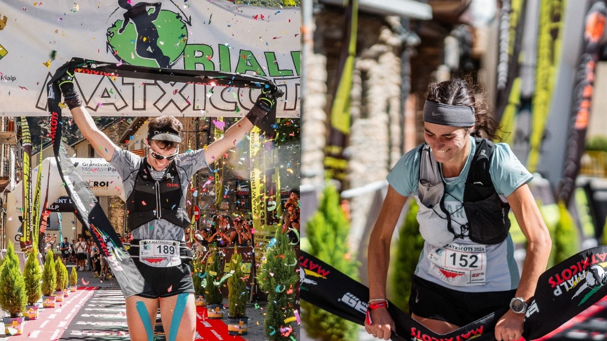 Vázquez i Ribera arribant a la meta de la Trail