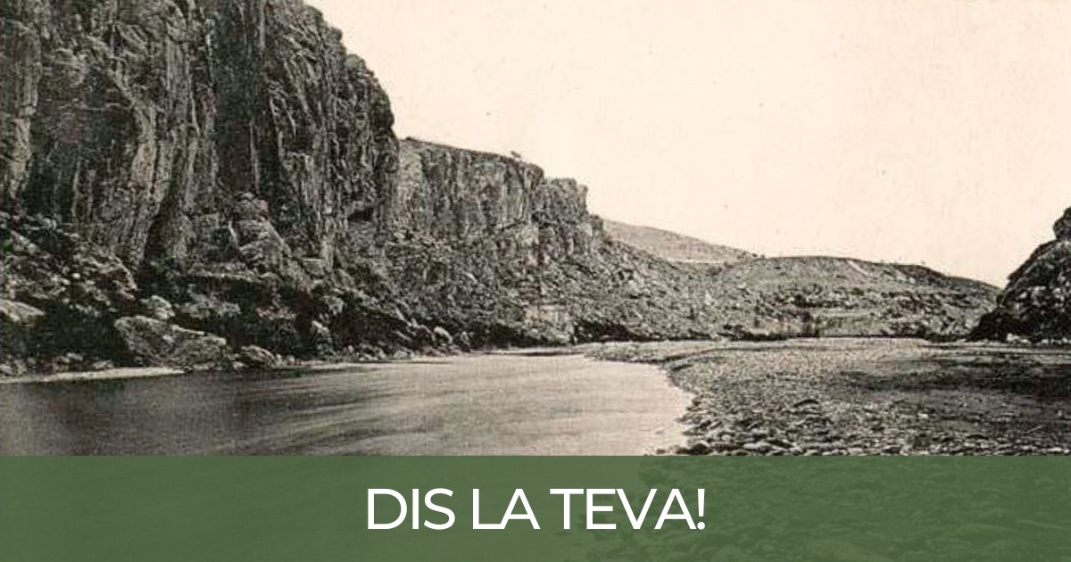 L'estret de Susterris abans de la construcció de la presa de Sant Antoni