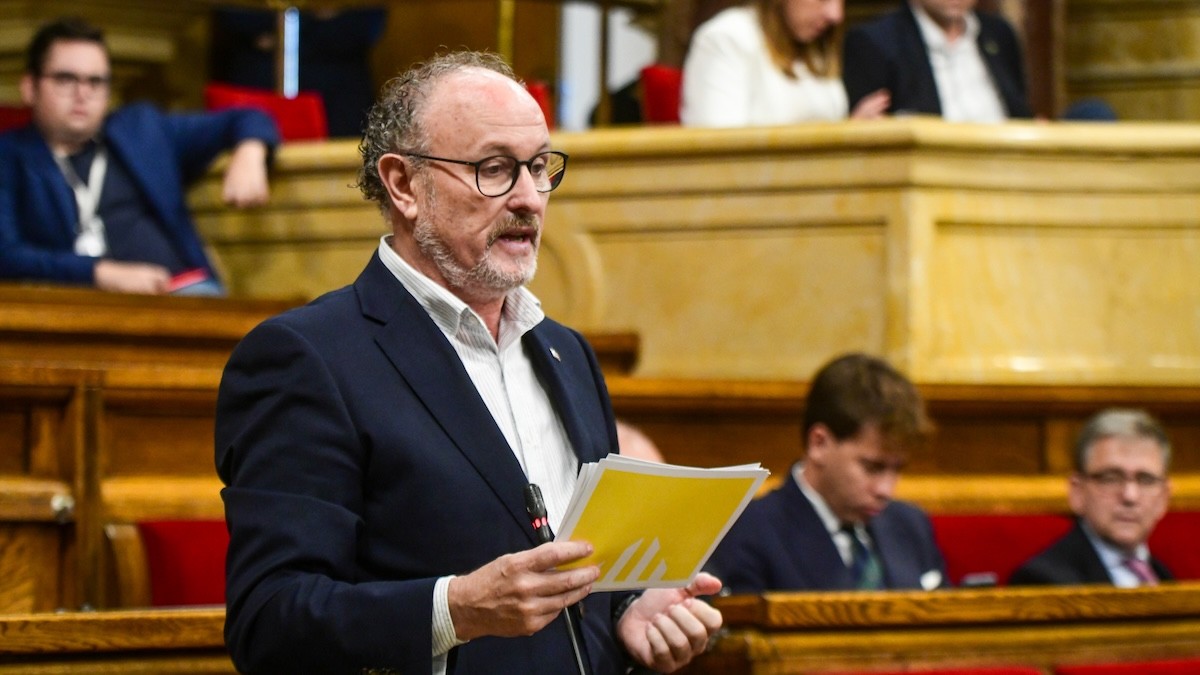 Josep Vidal intervenint aquest dimecres a la cambra catalana