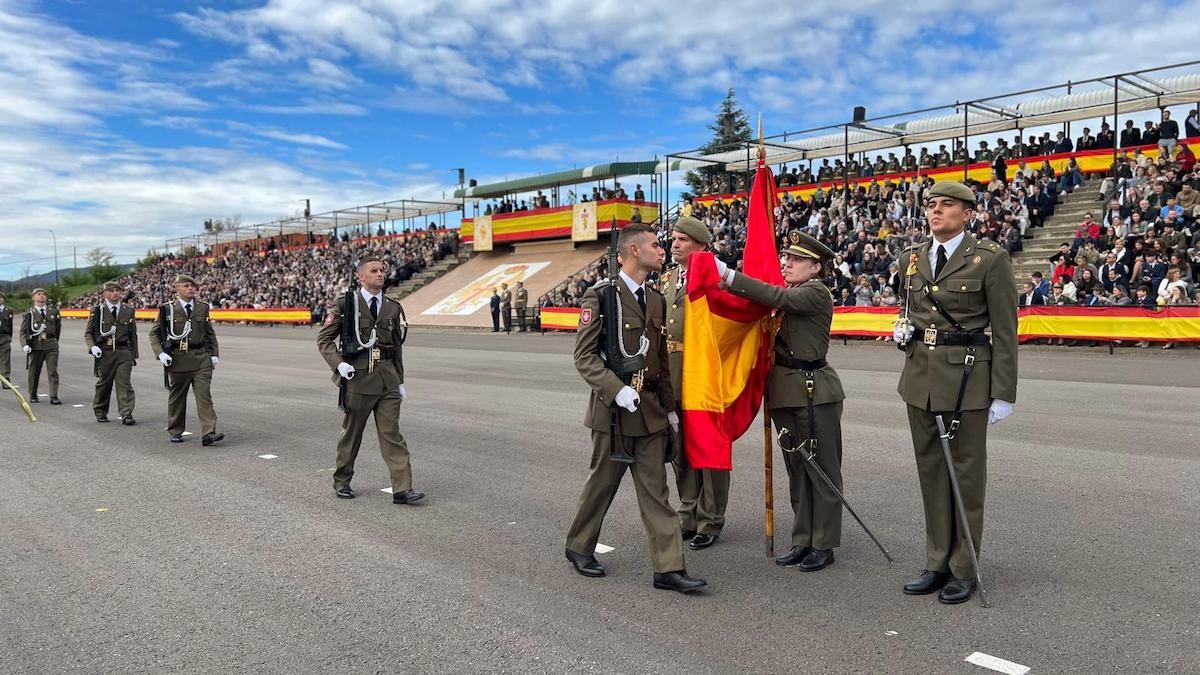 Imatge de la jura de bandera d'aquest dissabte a l'AGBS