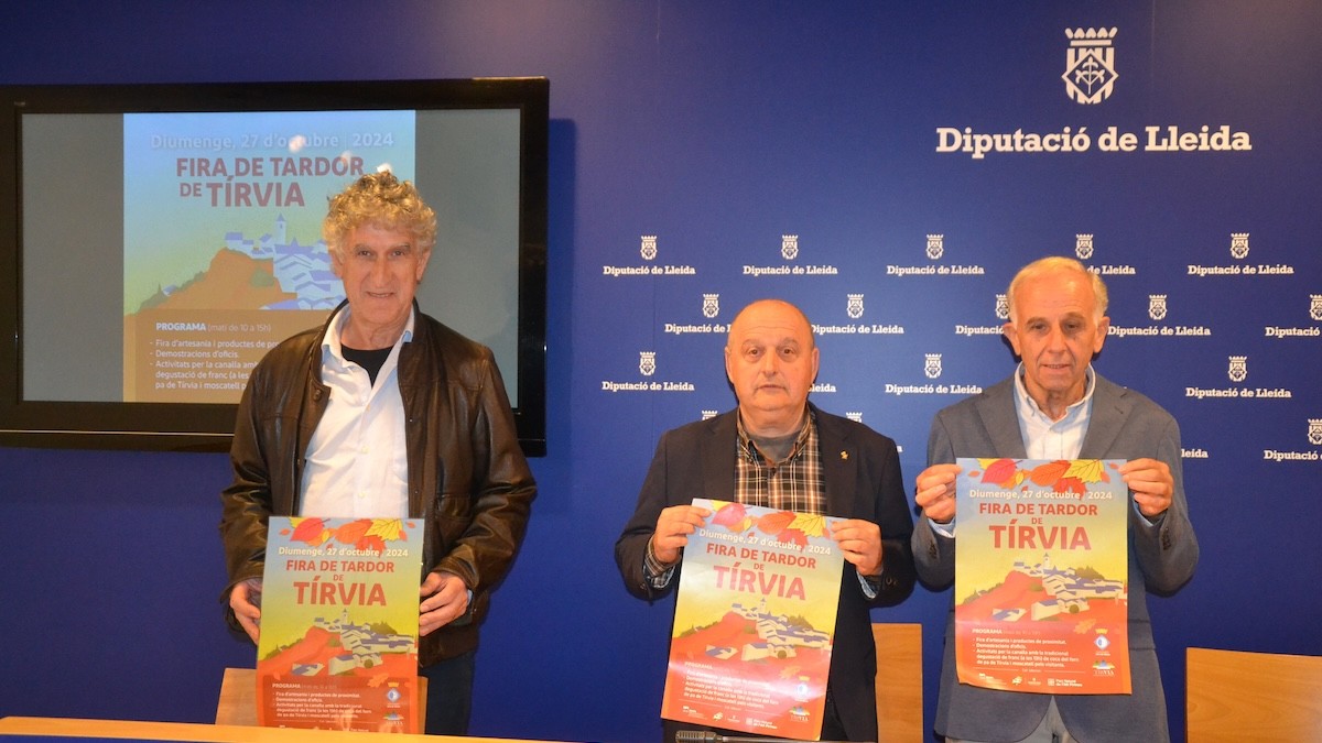 L'alcalde Joan Farrera, el diputat Josep Ramon Fondevilla i el president del Parc Natural de l'Alt Pirineu, Josep Queró