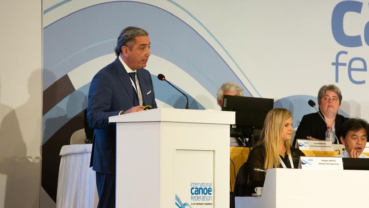 Lluís Rabaneda durant el congrés celebrat a Roma