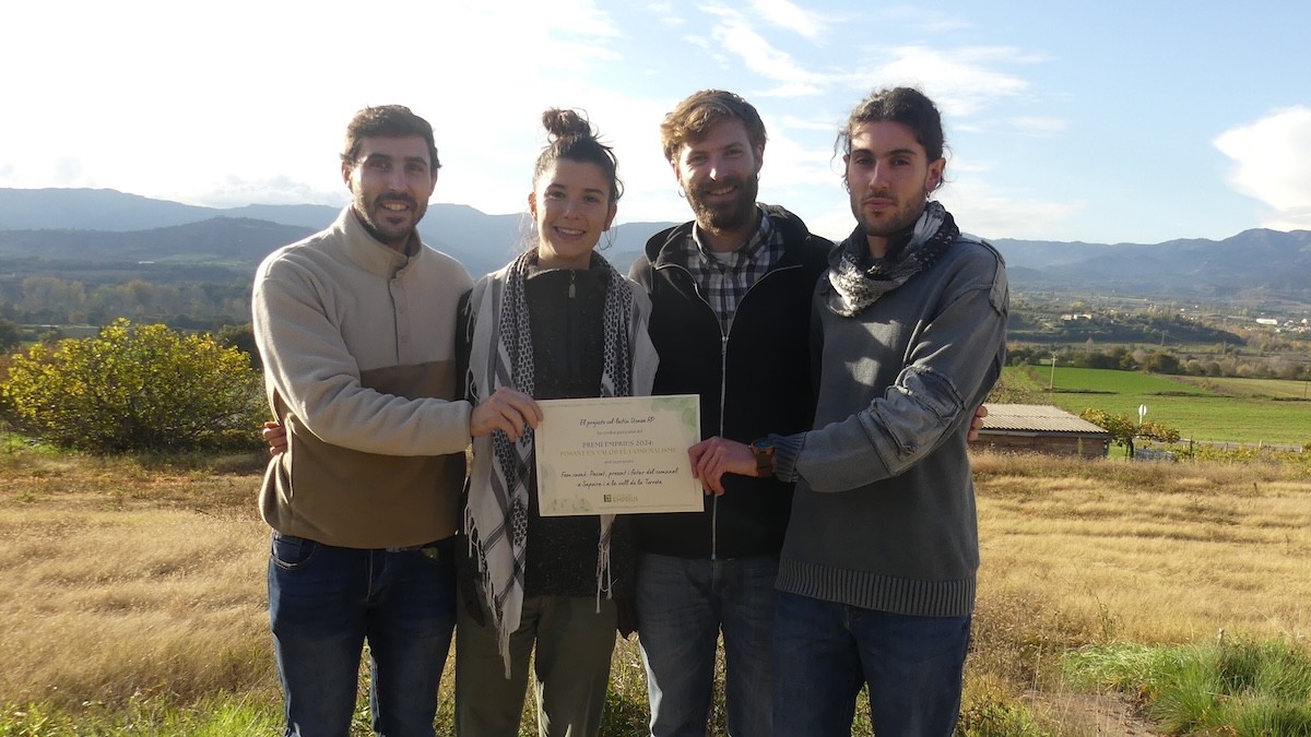 El Jaume, el Joan, l’Ana i el Víctor són els membres d'Usnea RP, un projecte col·lectiu agroecològic