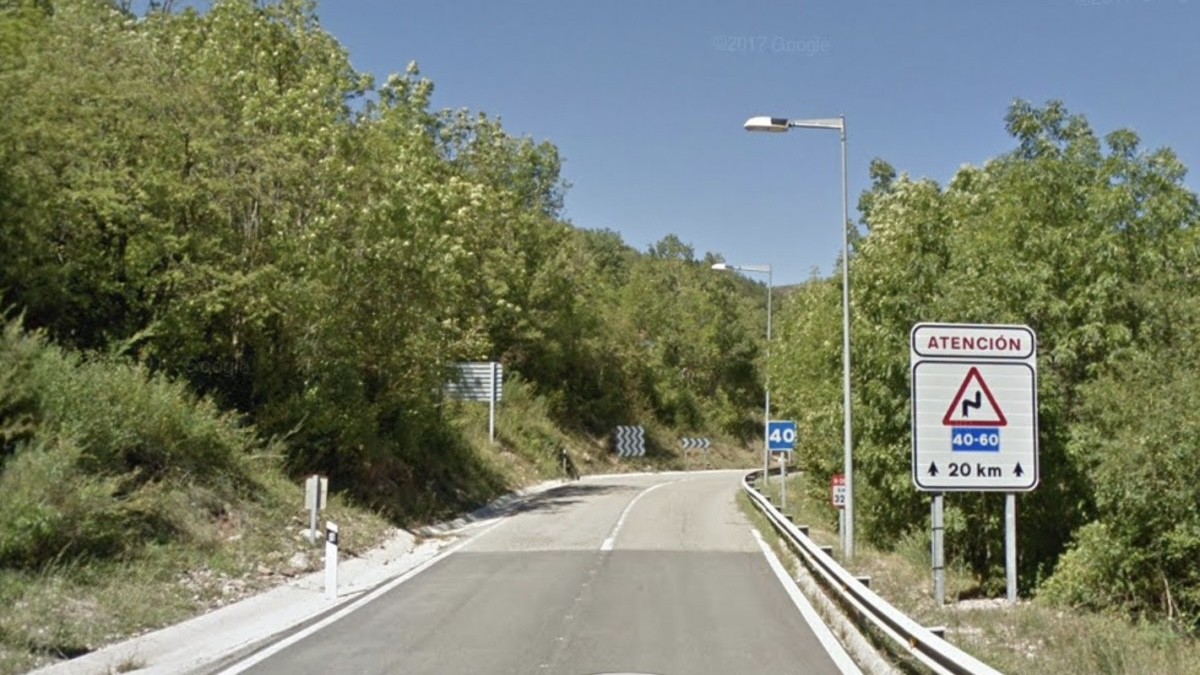 Inici del coll de Perves, a l’N-260, al seu pas per Xerallo