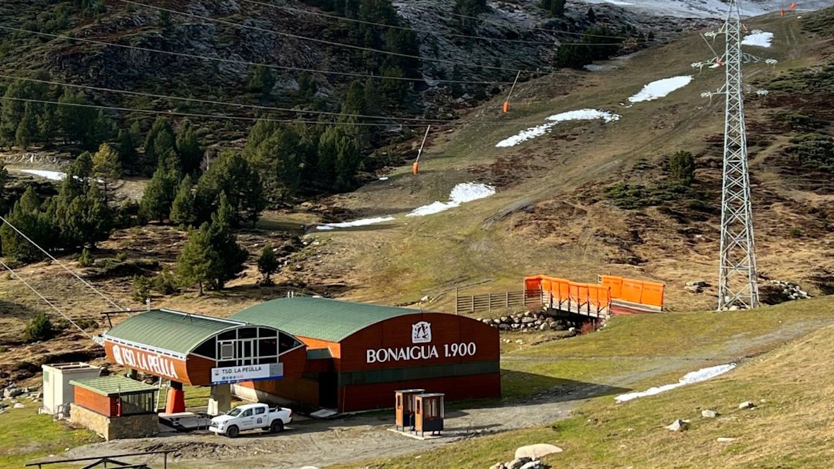 L'estació de Baqueira Beret a la zona de la Peülla